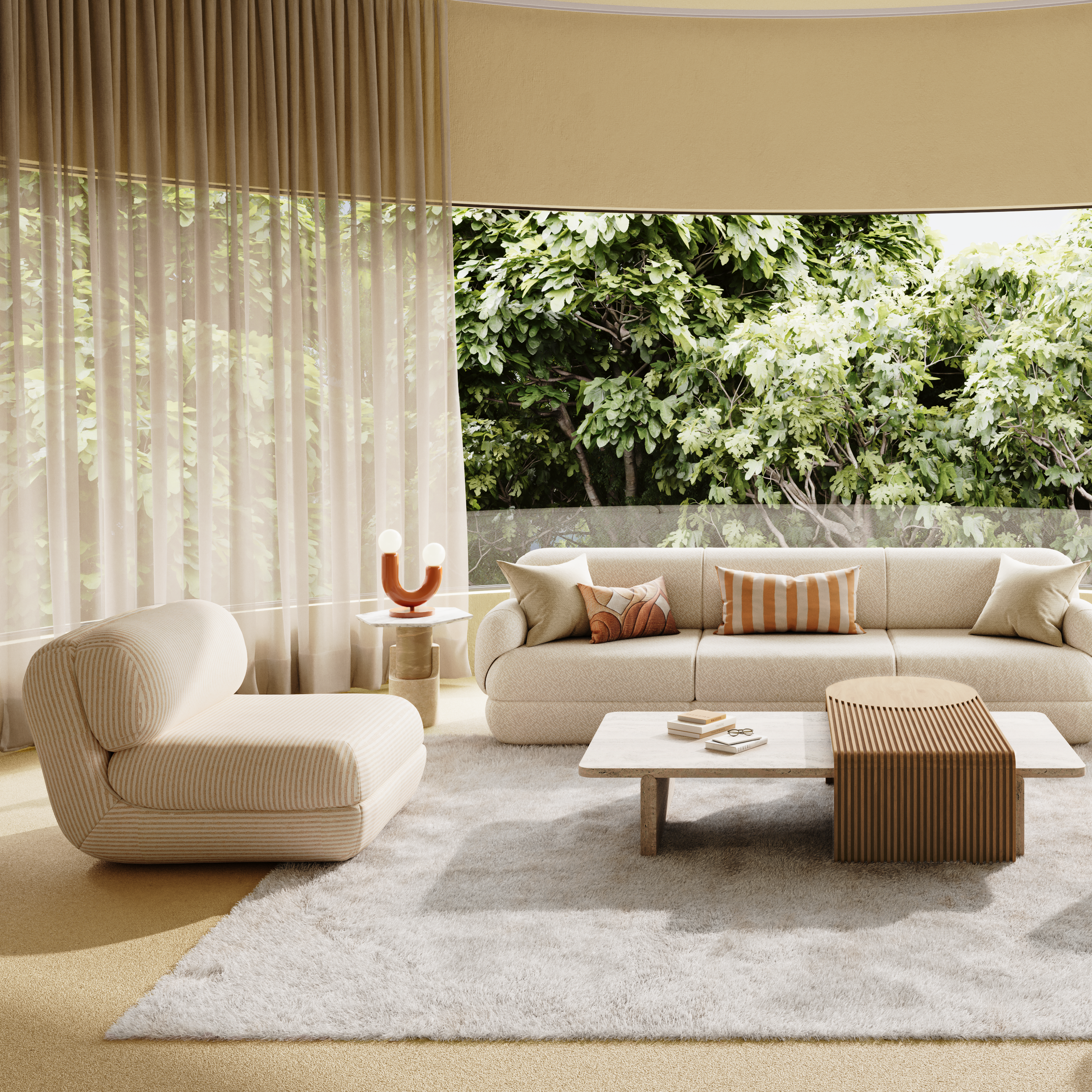 STICK AND STONE COFFEE TABLE