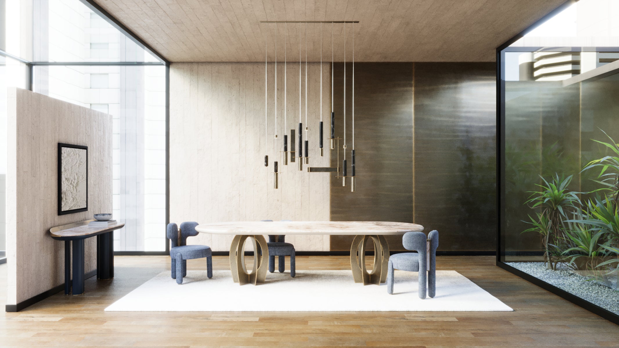 BOULDER OVAL DINING TABLE