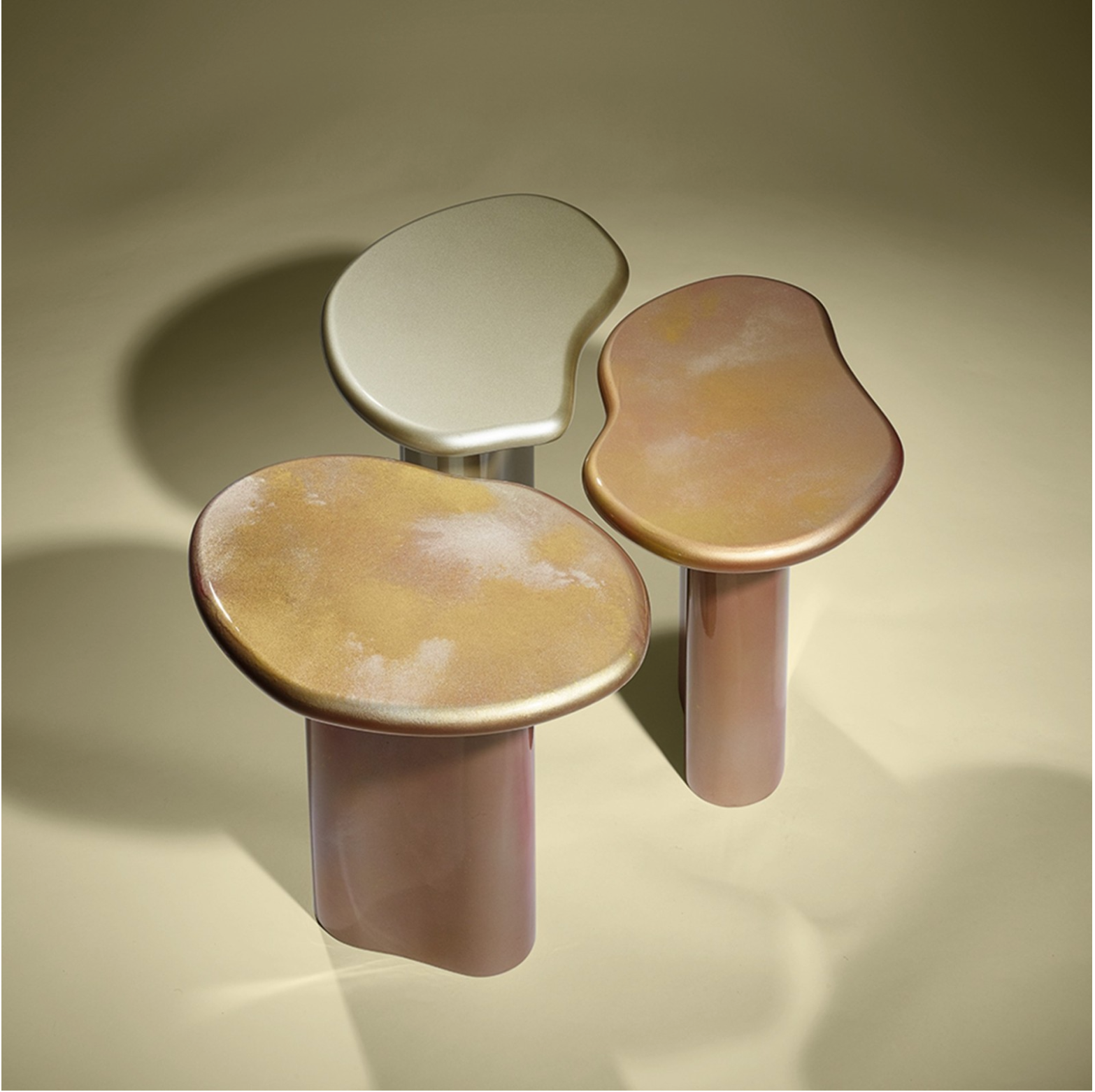 Candy side tables lacquered