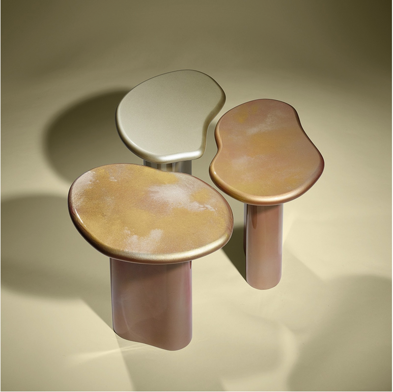 Candy side tables lacquered