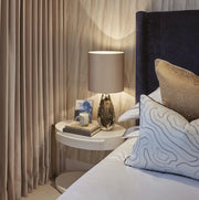 SQUARE GOLD BEDSIDE TABLE