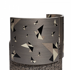 Kim pouf marquetry detail