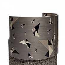 Kim pouf marquetry detail