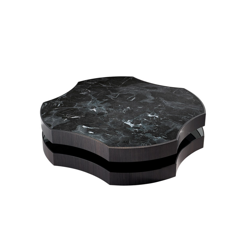 Mare coffee table with marble top- black 
