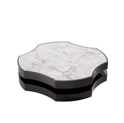 Mare coffee table with marble top- pink 