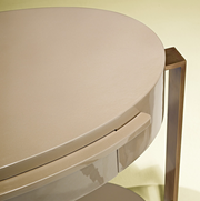SQUARE OVAL BEDSIDE TABLE