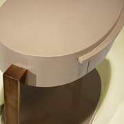 SQUARE OVAL BEDSIDE TABLE