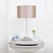 SQUARE OVAL BEDSIDE TABLE