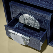 DUPLO U BEDSIDE TABLE WITH STONE