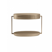 SQUARE OVAL BEDSIDE TABLE