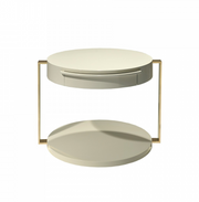 SQUARE GOLD BEDSIDE TABLE