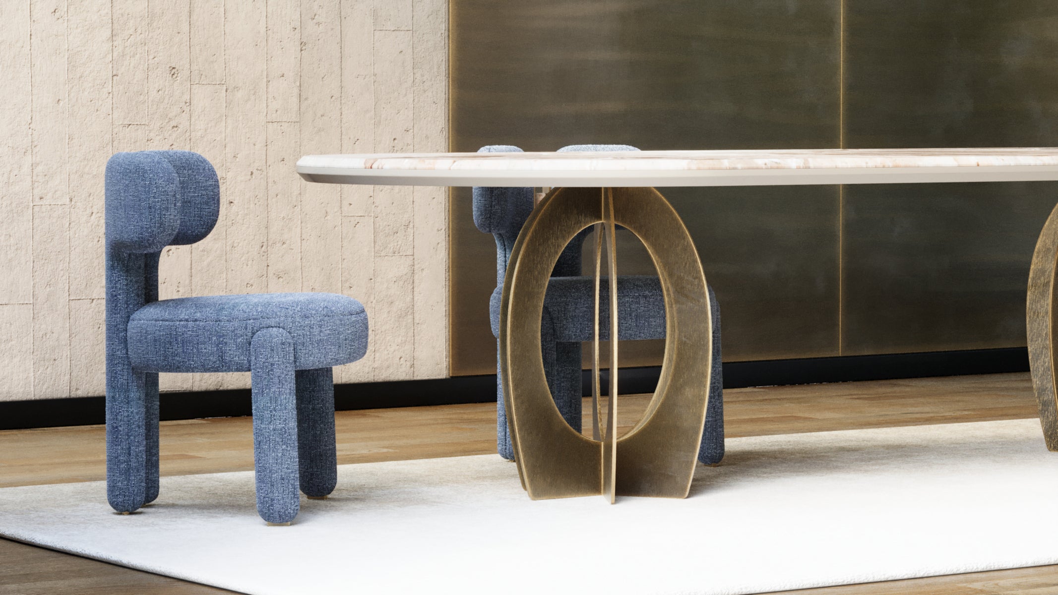 BOULDER OVAL DINING TABLE