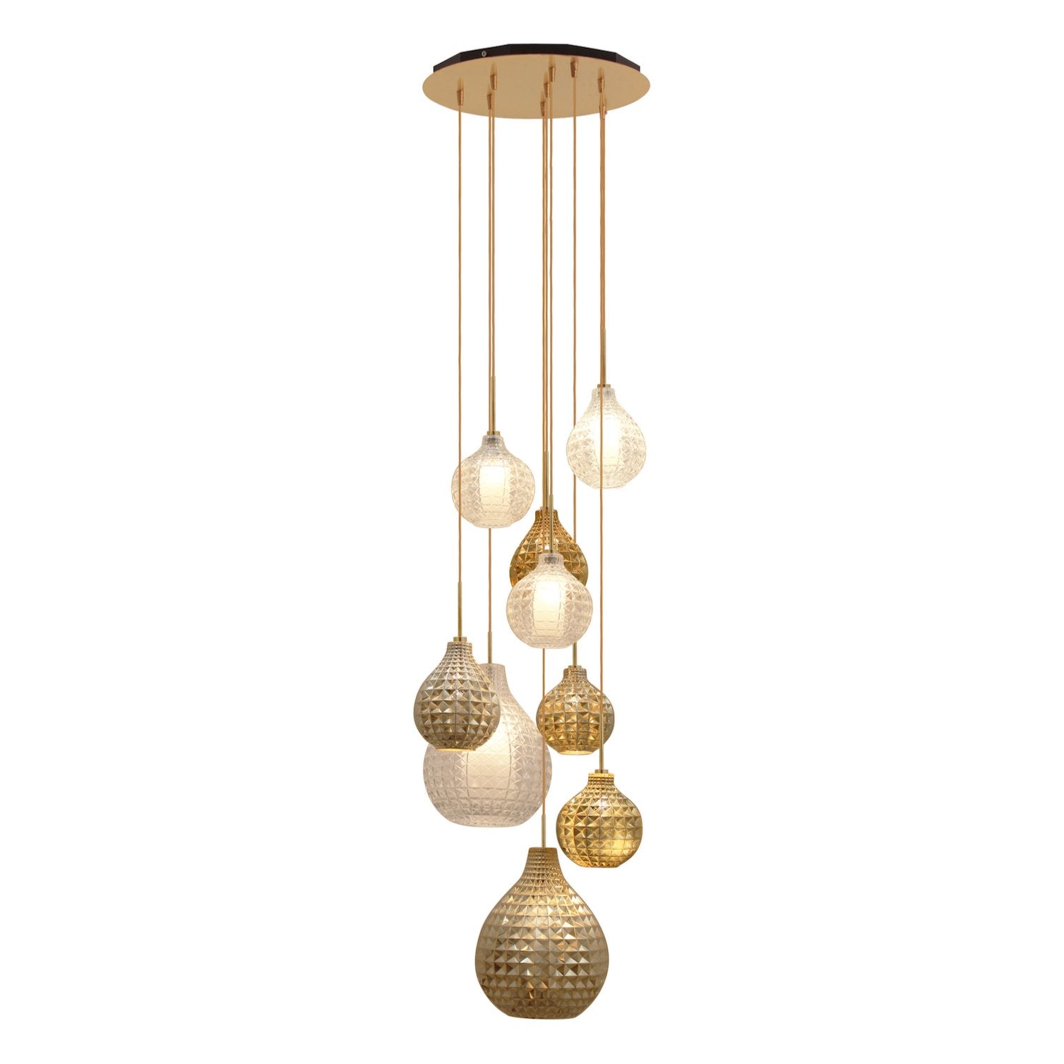 CIRCÉ DIAMOND PENDANT LIGHT (9 LIGHTS) - Lighting - Concept Verre - AIRE