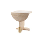 PLAYING GAMES TRAVERTINE SIDE TABLE - Side table - Dooq - AIRE