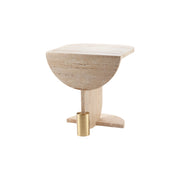 PLAYING GAMES TRAVERTINE SIDE TABLE - Side table - Dooq - AIRE