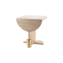 PLAYING GAMES TRAVERTINE SIDE TABLE - Side table - Dooq - AIRE