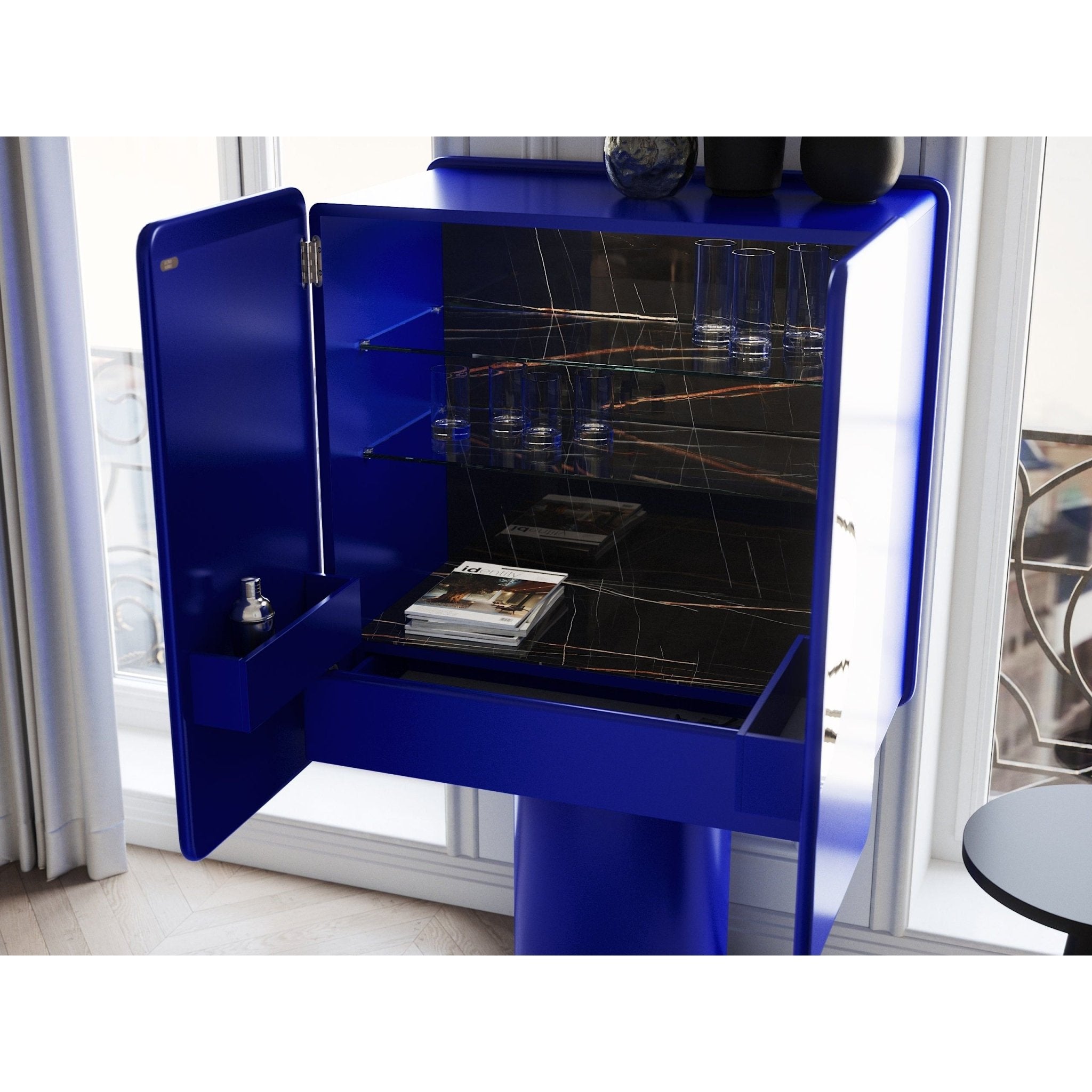 REGIS 2 - DOOR ULTRAMARINE - BLUE BAR CABINET - Bar cabinet - Ultramobili - AIRE